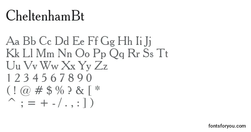 Schriftart CheltenhamBt – Alphabet, Zahlen, spezielle Symbole