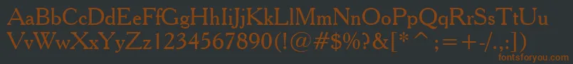 CheltenhamBt Font – Brown Fonts on Black Background