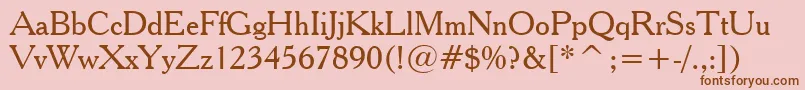 CheltenhamBt Font – Brown Fonts on Pink Background