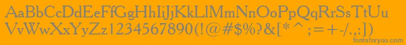 CheltenhamBt Font – Gray Fonts on Orange Background