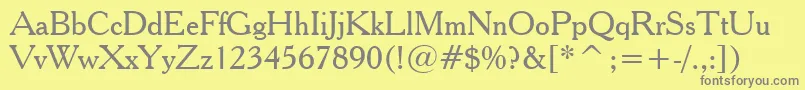 CheltenhamBt Font – Gray Fonts on Yellow Background