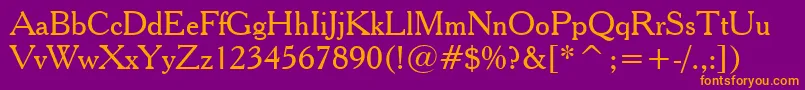 CheltenhamBt Font – Orange Fonts on Purple Background