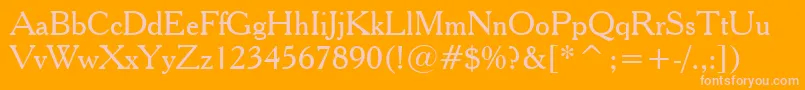 CheltenhamBt Font – Pink Fonts on Orange Background
