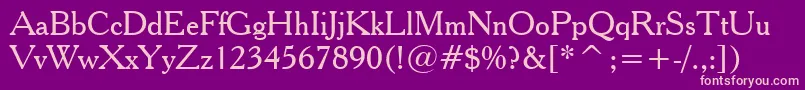 CheltenhamBt Font – Pink Fonts on Purple Background