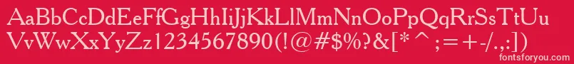 CheltenhamBt Font – Pink Fonts on Red Background