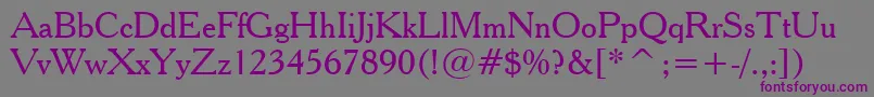 CheltenhamBt Font – Purple Fonts on Gray Background