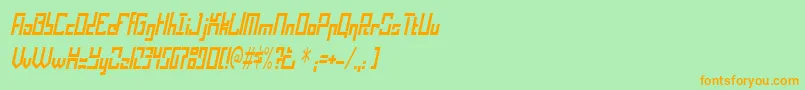 Operationalamplifier Font – Orange Fonts on Green Background