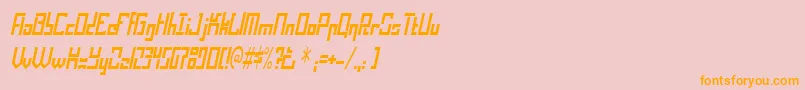 Operationalamplifier Font – Orange Fonts on Pink Background