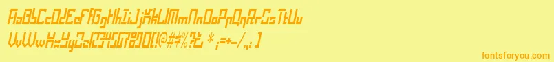 Operationalamplifier Font – Orange Fonts on Yellow Background