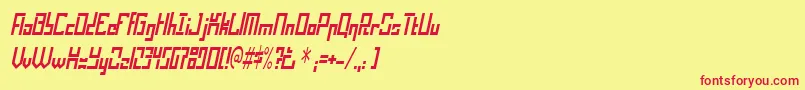 Operationalamplifier Font – Red Fonts on Yellow Background