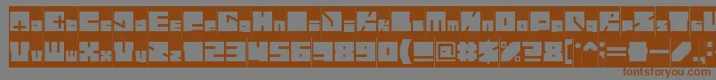 HighwayPatrolInverse Font – Brown Fonts on Gray Background