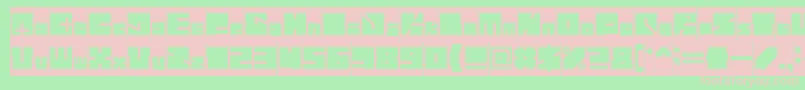 HighwayPatrolInverse Font – Pink Fonts on Green Background