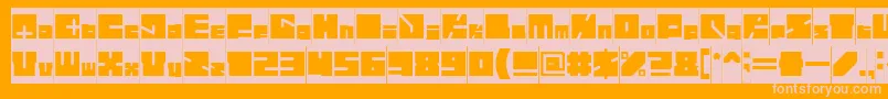 HighwayPatrolInverse Font – Pink Fonts on Orange Background