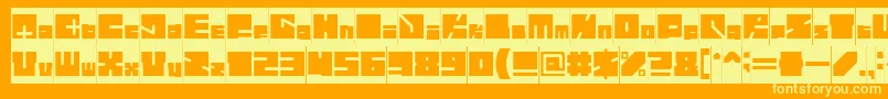 Czcionka HighwayPatrolInverse – żółte czcionki na pomarańczowym tle
