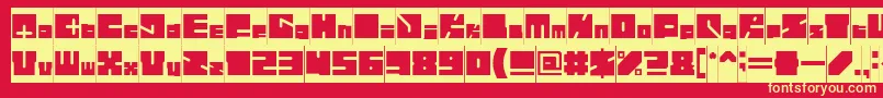 HighwayPatrolInverse Font – Yellow Fonts on Red Background