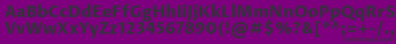 Шрифт ProzalibreBold – чёрные шрифты на фиолетовом фоне