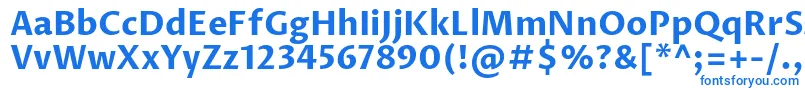 フォントProzalibreBold – 白い背景に青い文字