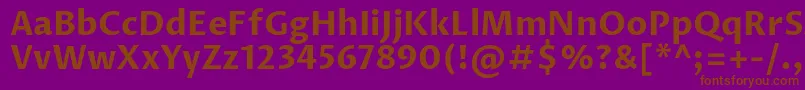 ProzalibreBold Font – Brown Fonts on Purple Background