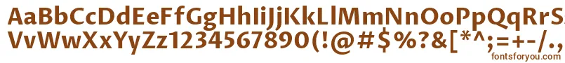 ProzalibreBold-Schriftart – Braune Schriften auf weißem Hintergrund