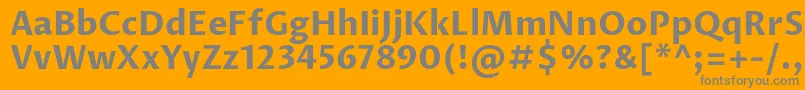 フォントProzalibreBold – オレンジの背景に灰色の文字