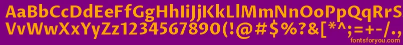 ProzalibreBold Font – Orange Fonts on Purple Background