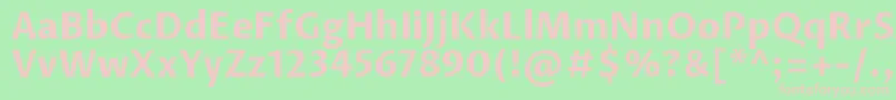 ProzalibreBold Font – Pink Fonts on Green Background