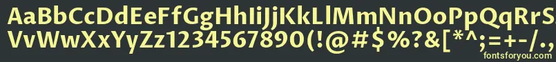ProzalibreBold Font – Yellow Fonts on Black Background