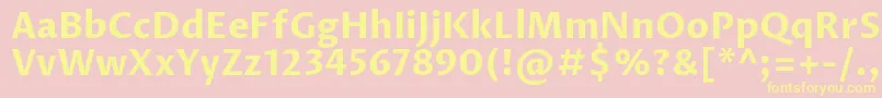 ProzalibreBold Font – Yellow Fonts on Pink Background