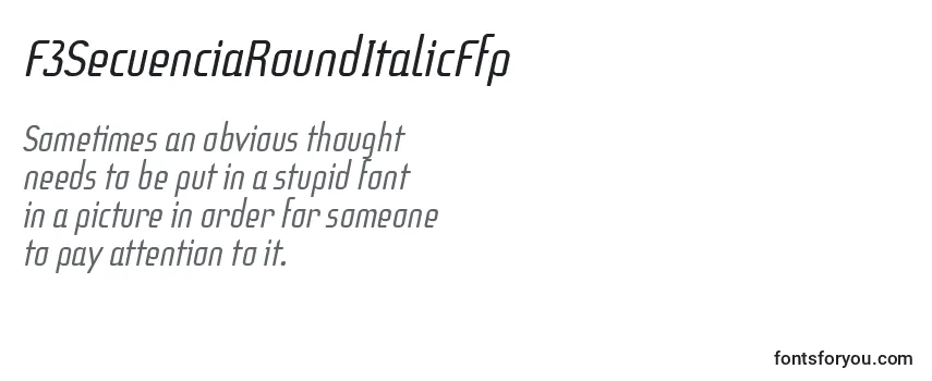 Шрифт F3SecuenciaRoundItalicFfp