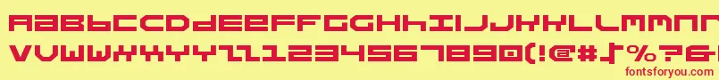 StuntmanExpanded Font – Red Fonts on Yellow Background