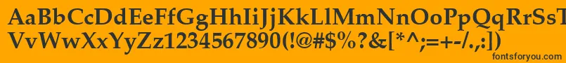 Шрифт PaltonBold – чёрные шрифты на оранжевом фоне