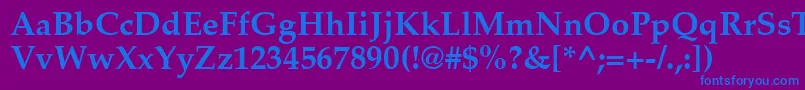 Шрифт PaltonBold – синие шрифты на фиолетовом фоне