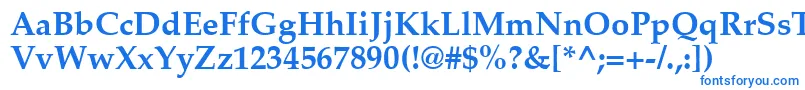 フォントPaltonBold – 白い背景に青い文字