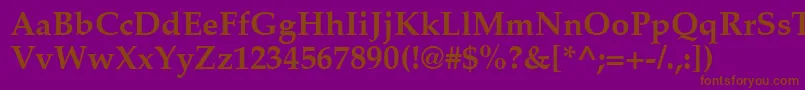 PaltonBold-fontti – ruskeat fontit violetilla taustalla