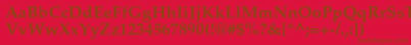 PaltonBold Font – Brown Fonts on Red Background