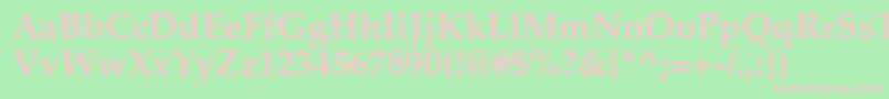 Шрифт PaltonBold – розовые шрифты на зелёном фоне