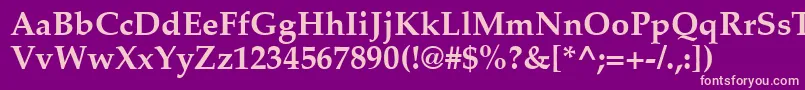 PaltonBold-Schriftart – Rosa Schriften auf violettem Hintergrund