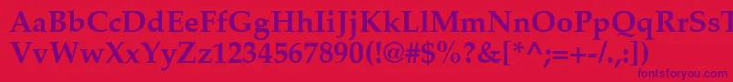Шрифт PaltonBold – фиолетовые шрифты на красном фоне