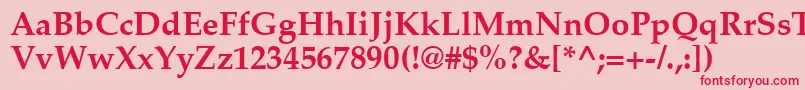 PaltonBold Font – Red Fonts on Pink Background