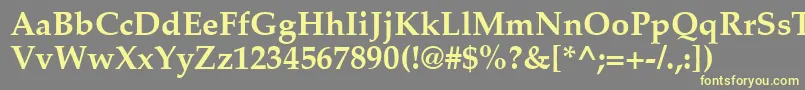Шрифт PaltonBold – жёлтые шрифты на сером фоне