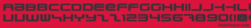 フォントPhatboySlimCollege – 赤い背景に黒い文字