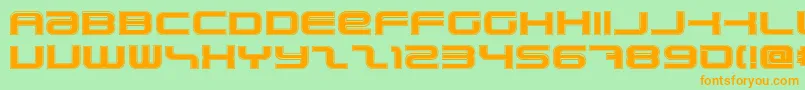 PhatboySlimCollege Font – Orange Fonts on Green Background