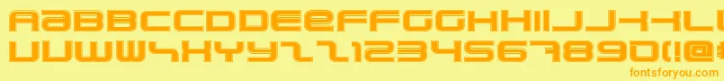 PhatboySlimCollege Font – Orange Fonts on Yellow Background