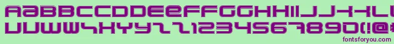 PhatboySlimCollege Font – Purple Fonts on Green Background