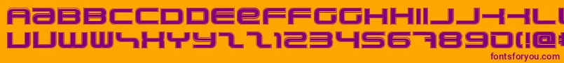 PhatboySlimCollege Font – Purple Fonts on Orange Background