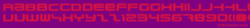 PhatboySlimCollege Font – Red Fonts on Purple Background