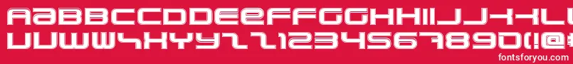 フォントPhatboySlimCollege – 赤い背景に白い文字
