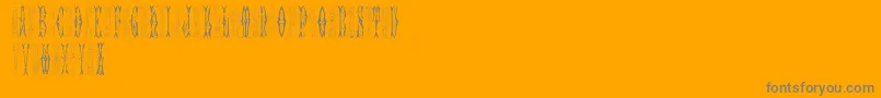 SajouFancyGothic-Schriftart – Graue Schriften auf orangefarbenem Hintergrund