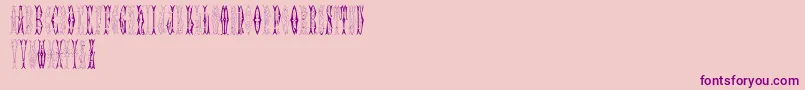 SajouFancyGothic-Schriftart – Violette Schriften auf rosa Hintergrund