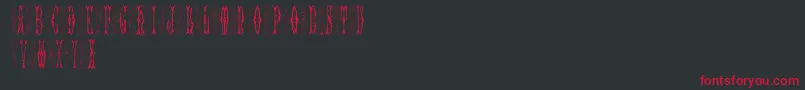 SajouFancyGothic-Schriftart – Rote Schriften auf schwarzem Hintergrund